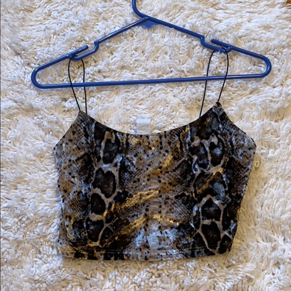 velvet cheetah print tank top